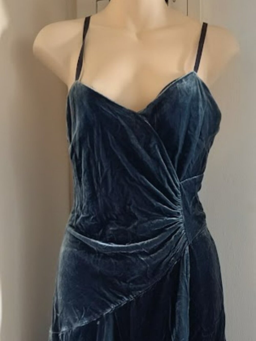 Club Monaco Velvet wrap-style midi dress, size 2